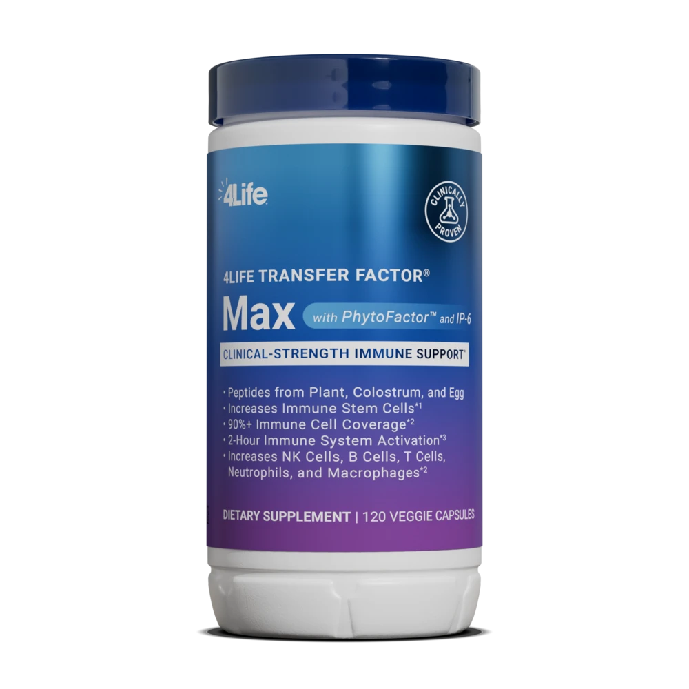 4Life Transfer Factor MAX with PhytoFactor — clinical-strength immune support, 120 veggie capsules