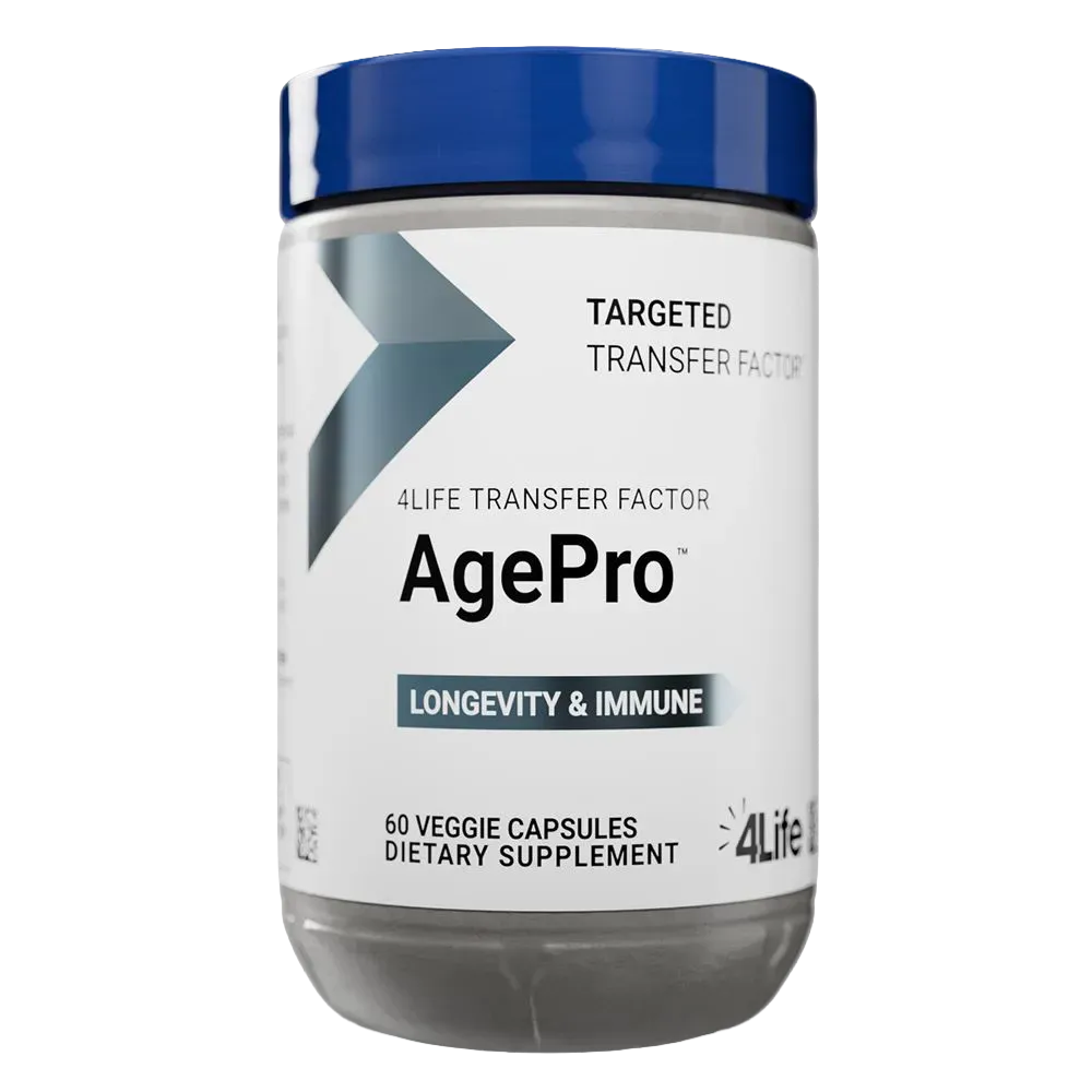 4Life Transfer Factor AgePro with NMN bottle — Longevity and Immune support, 60 veggie capsules